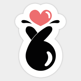 Finger Heart Sticker